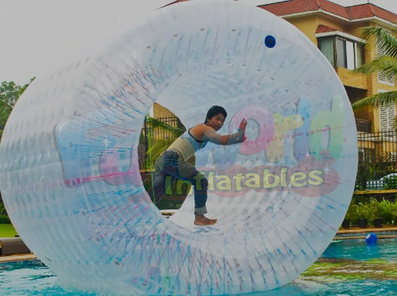 Dev şişme insan su kabarcığı topu su zorb şişme tüp rulo için eğlenceli